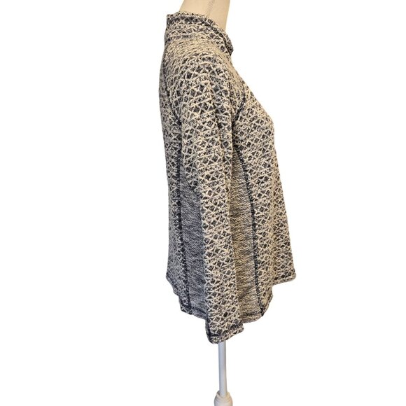 North River Quarter 1/4 Button Long Sleeve Pullover Sweater Women's Large - Picture 2 of 12